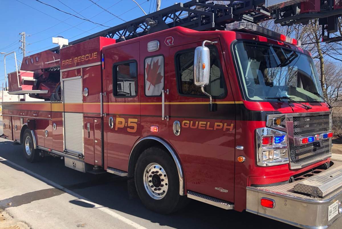 FILE - A Guelph Fire Department truck parked outside.