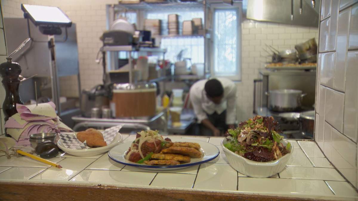 Chef Paul Toussaint cooking up a feast at Agrikol.