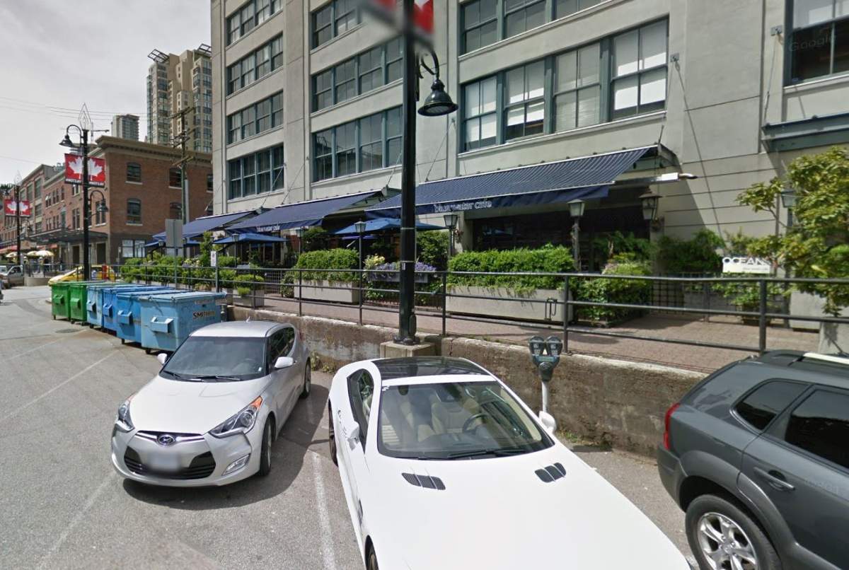 Hamilton Street in Yaletown, where the trial of a new street plan will begin in April 2018.