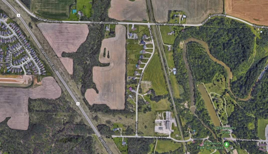 A Google Maps screen grab of the area where provincial police say human remains were discovered on Tuesday. 