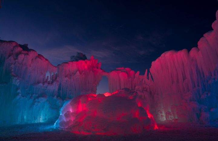 The 2018 version of the ice castle in Edmonton’s Hawrelak Park.