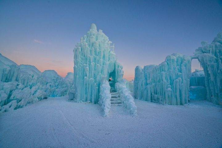 The 2018 version of the ice castle in Edmonton's Hawrelak Park.
