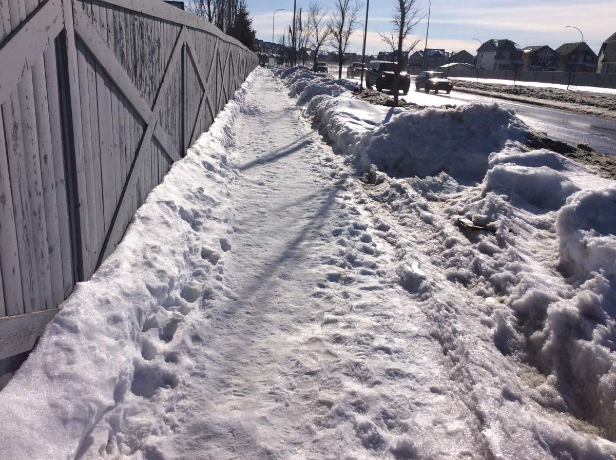 Residents say icy city sidewalks in the southeast are a risk for pedestrians.