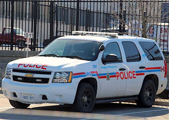 A Niagara Regional Police Service cruiser in Niagara Falls, Ont.