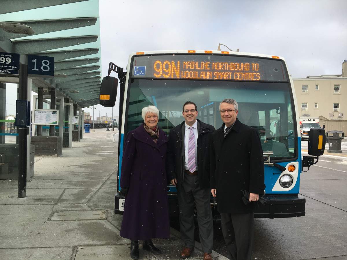 Guelph MPP Liz Sandals, Guelph MP Lloyd Longfield and Mayor Cam Guthrie announced $106 million has been earmarked for Guelph's public transit projects.