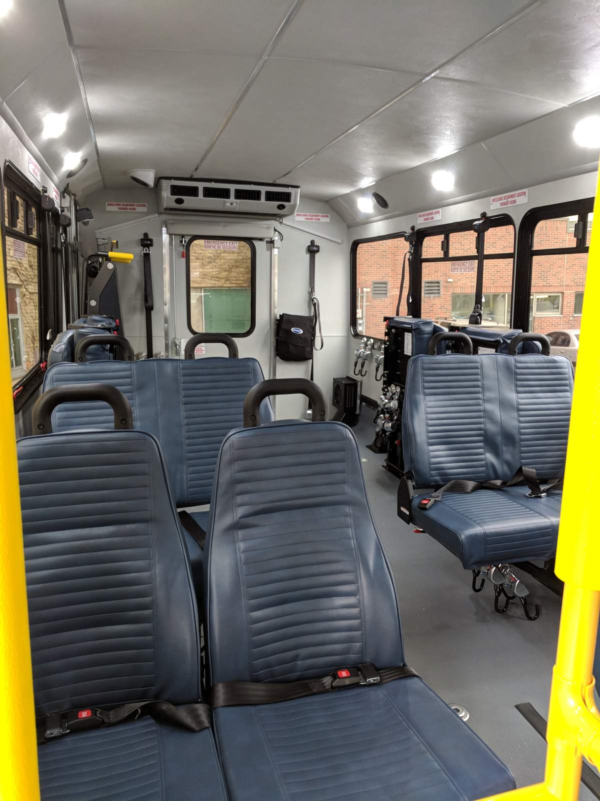 The Freedom Express can accommodate up to eight wheelchair passengers, along with six attendants.