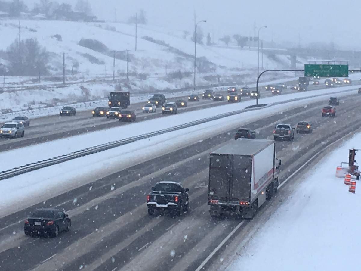 It was rough going for some Alberta drivers on Friday. Heavy snow made for challenging driving conditions.
