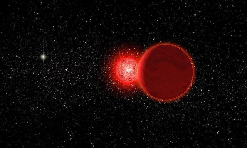 Artist’s rendering of Scholz’s star and its brown dwarf companion.