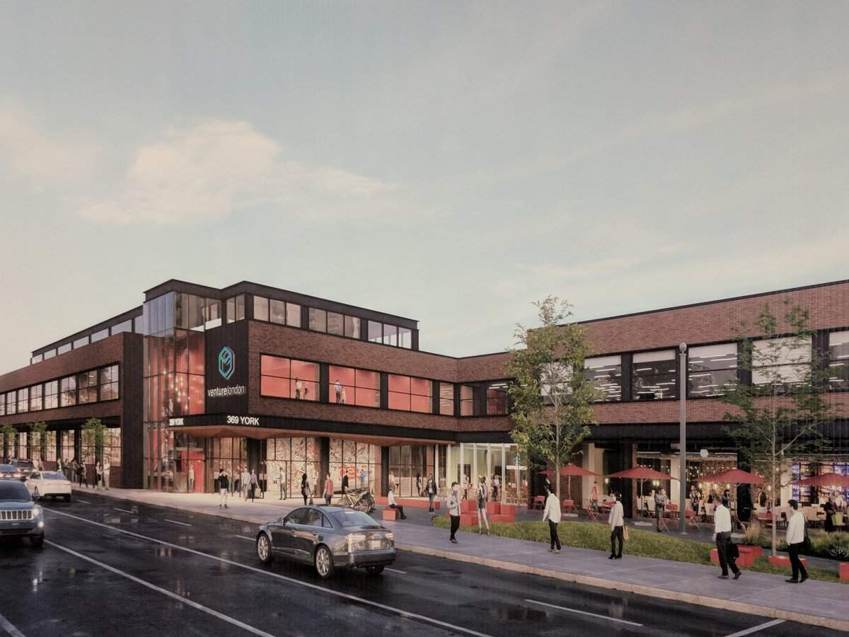 A rendering of the plans for the exterior of Venture London.