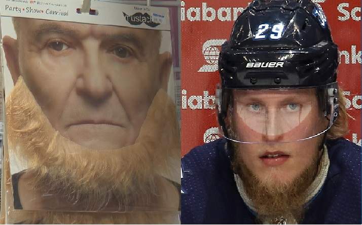Fans looking to copy Laine’s look can find a similar beard at a local Party Stuff Winnipeg store.