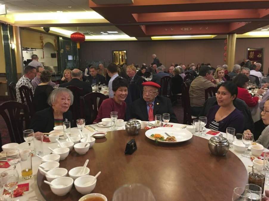Larry Kwong at the Calgary Rotary Club.