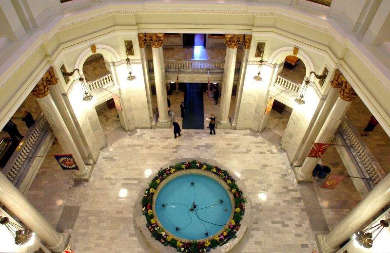 The rotunda at the  Alberta Legislature in Edmonton.