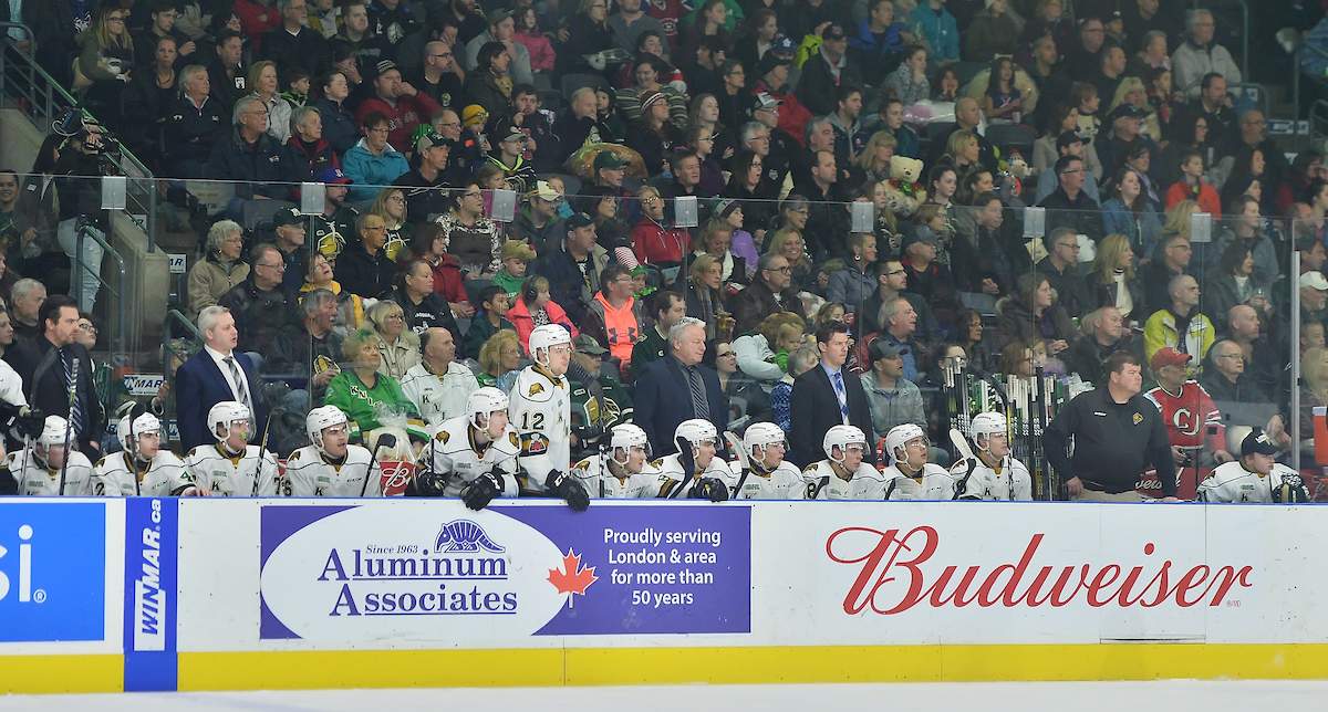 London Knights of the Ontario Hockey League. Photo by Terry Wilson / OHL Images.