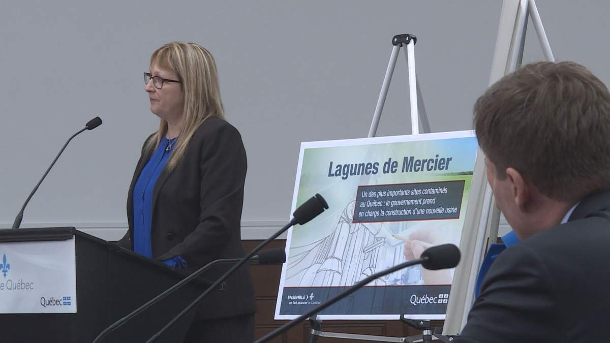 The Quebec government plans to build a new plant to treat contaminated water at the old Mercier lagoons.