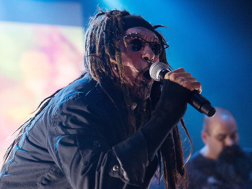 Al Jourgensen of Ministry performs at Hollywood Palladium on November 4, 2017 in Los Angeles, Calif.