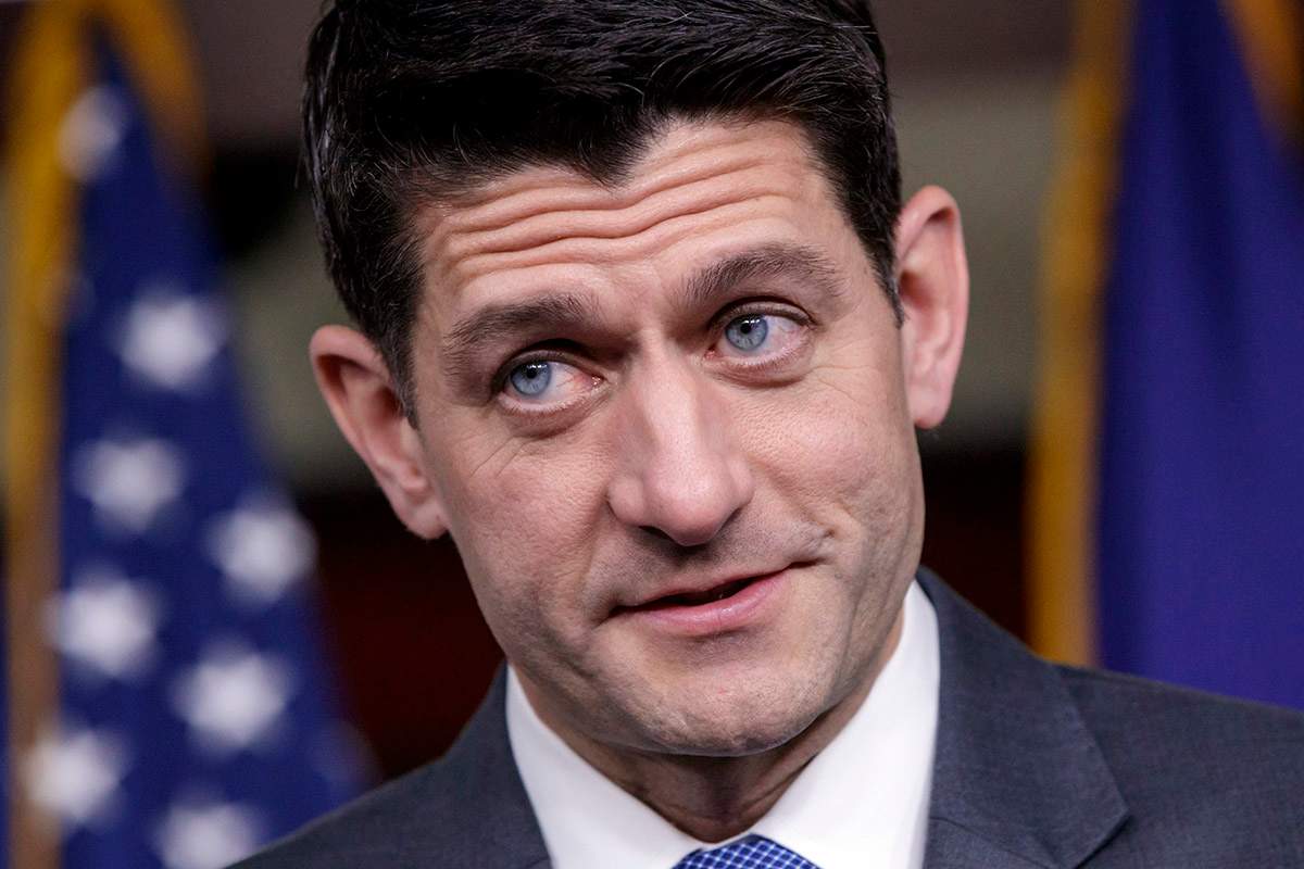 Paul Ryan, R-Wis., speaks about the massive government spending bill moving through Congress, on Capitol Hill in Washington, Thursday, March 22, 2018.