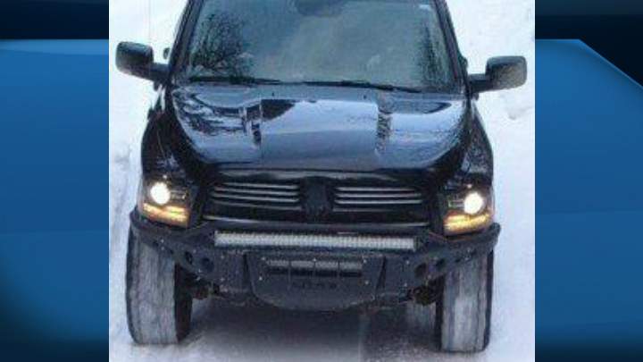 A photo of a black pickup truck officials believe was seen near the vicinity of the cougar.