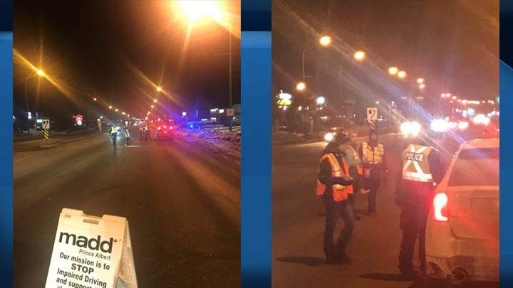 Extra police officers were on duty focusing on impaired driving at two check stops in Prince Albert this past weekend.