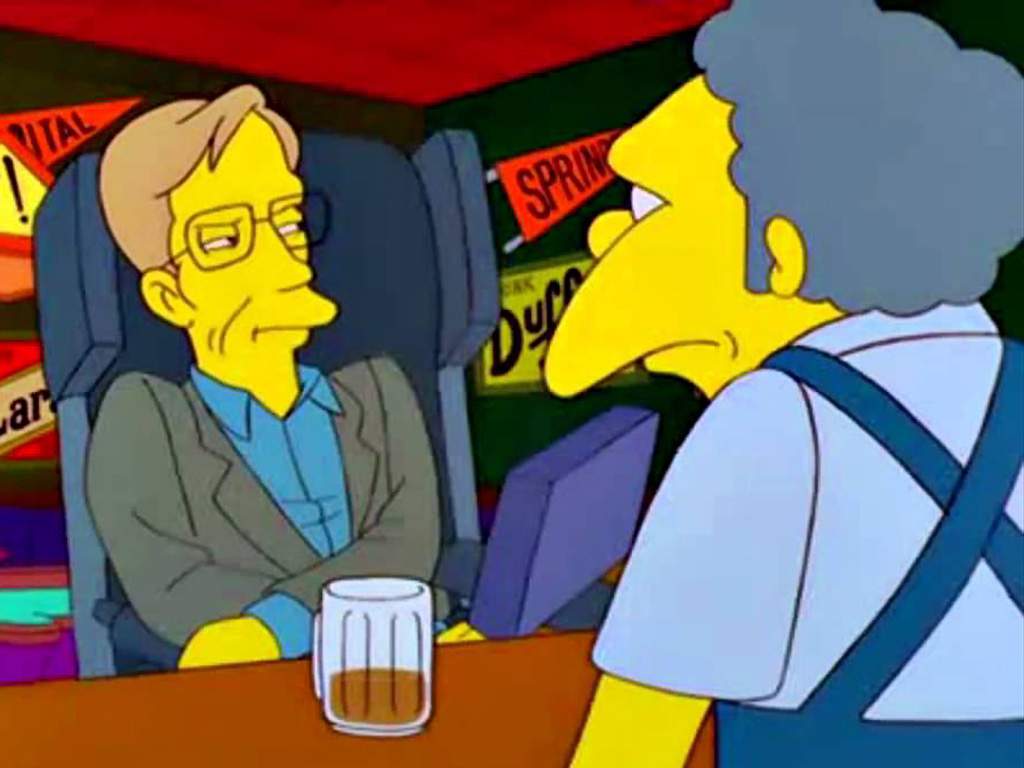 Stephen Hawking guest-stars on 'The Simpsons.'.