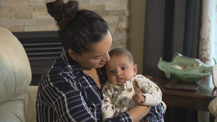 Nineesha Nigli had a community-acquired strep A infection at MSH in November 2017. Photo by Global News.