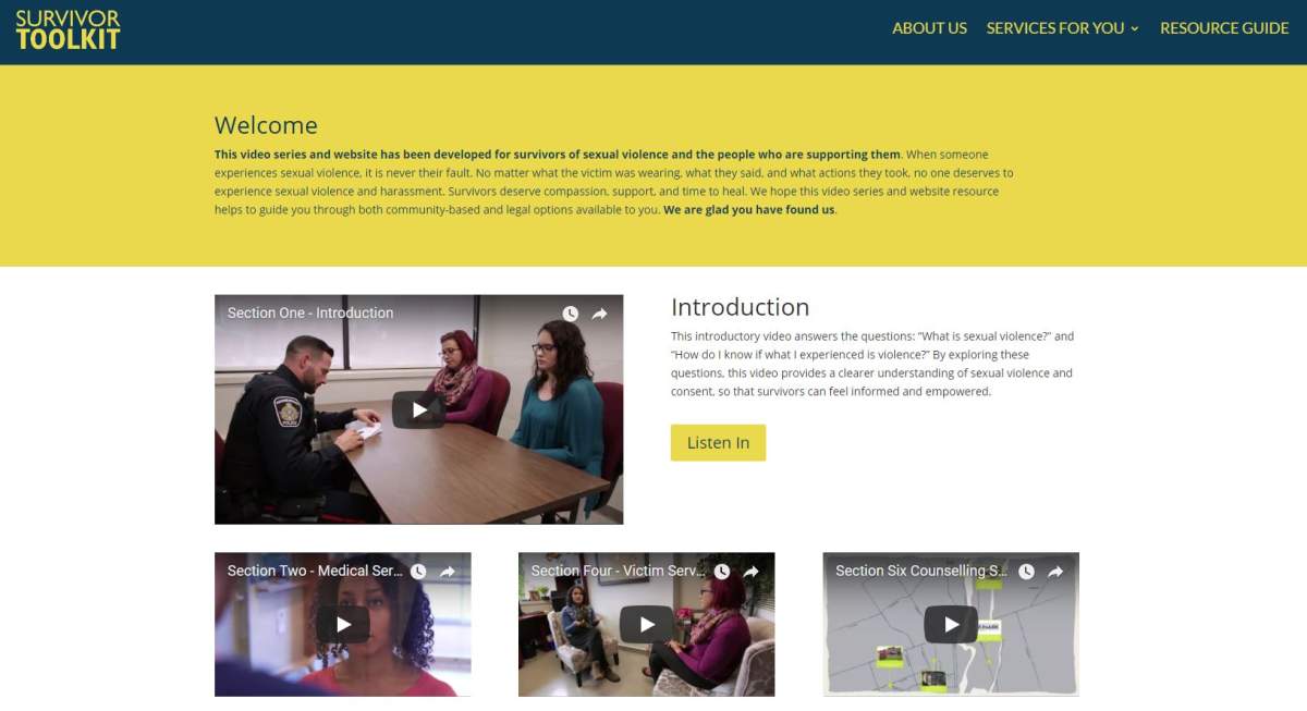 Survivor Toolkit is a new website and video series for survivors of sexual violence and the people who are supporting them.