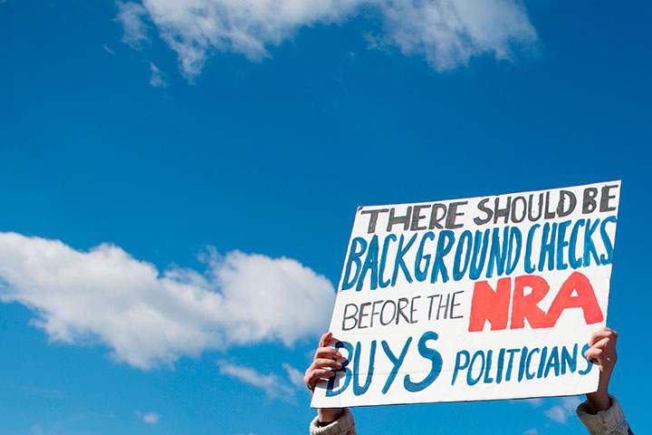 Students across the U.S. walked out of classes on March 14, in a nationwide call for action against gun violence following the shooting deaths last month at a Florida high school.