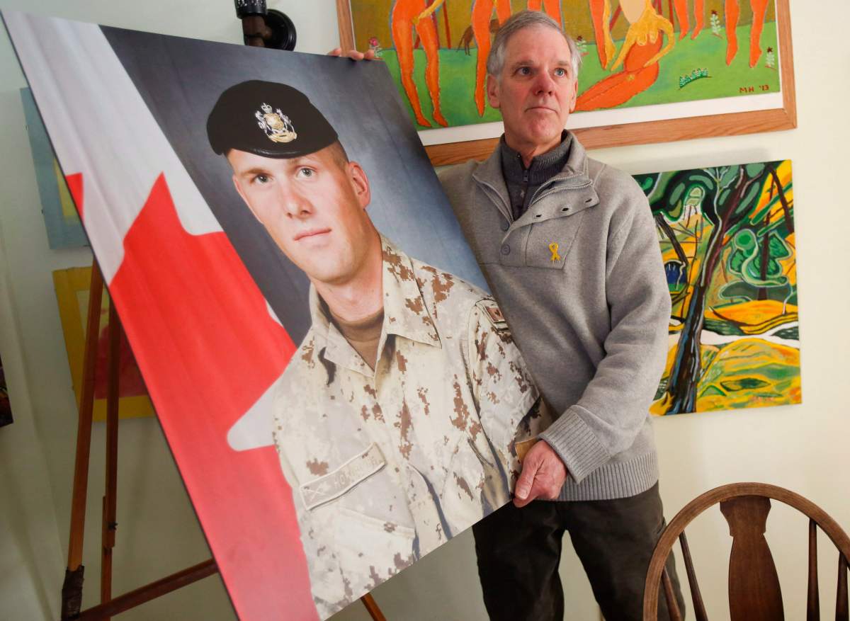 Michael Hornburg, who’s son Nate was the 71st Canadian soldier to die in Afghanistan, speaks about his son at his home in Calgary, Tuesday, March 4, 2014.