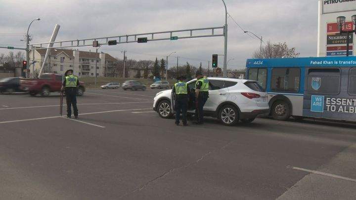 A woman was sent to hospital after she was struck by a vehicle in the area of 118 Avenue and 97 Street Tuesday, April 24, 2018.