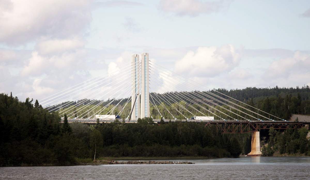 The Nipigon River bridge carrying part of the Trans-Canada Highway near Nipigon, Ont., is seen Saturday, Aug. 6, 2016. THE CANADIAN PRESS/Colin Perkel