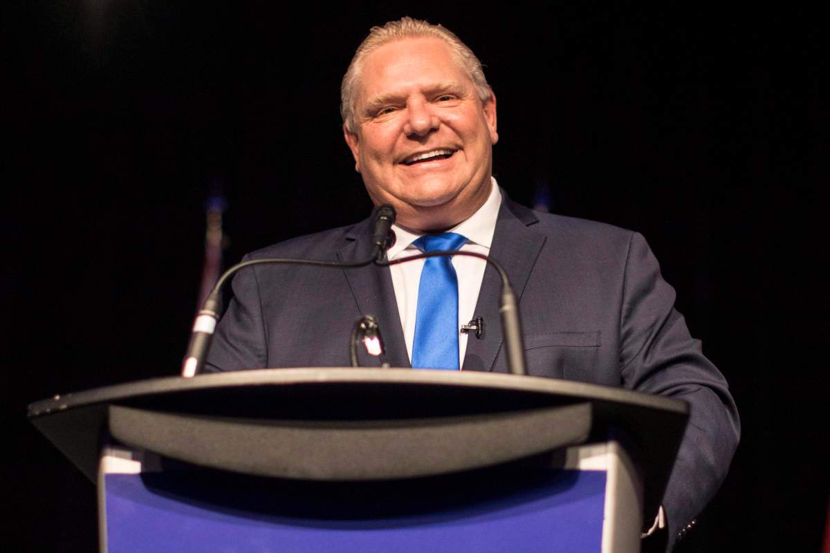 Ontario PC Leader Doug Ford holds a unity rally in Toronto on Monday, March 19, 2018. 
