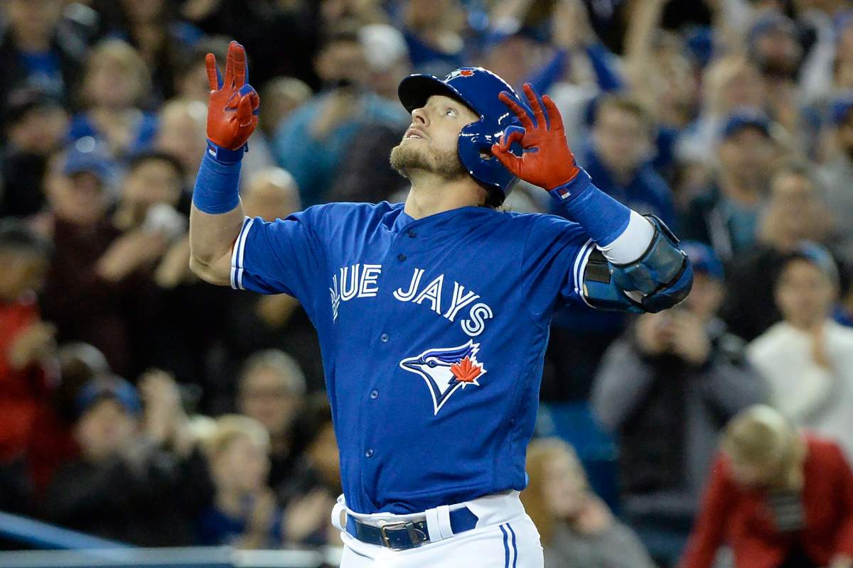 Toronto Blue Jays third baseman Josh Donaldson (20) has been placed on waivers.