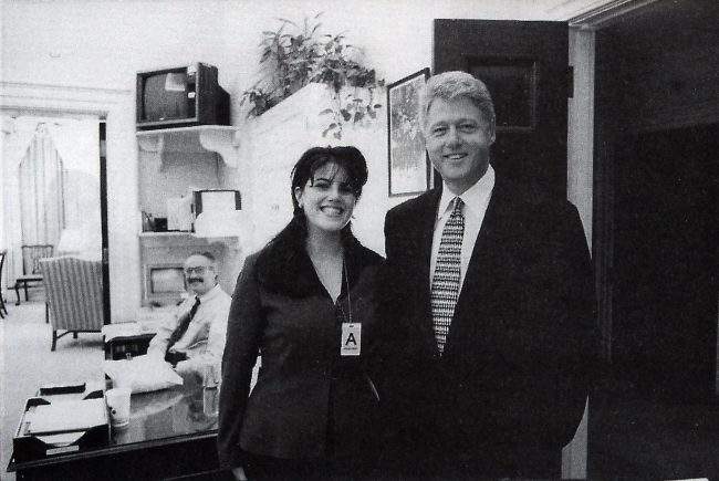 This official White House photo taken Nov. 17, 1995 shows President Clinton and Monica Lewinsky at the White House.  



