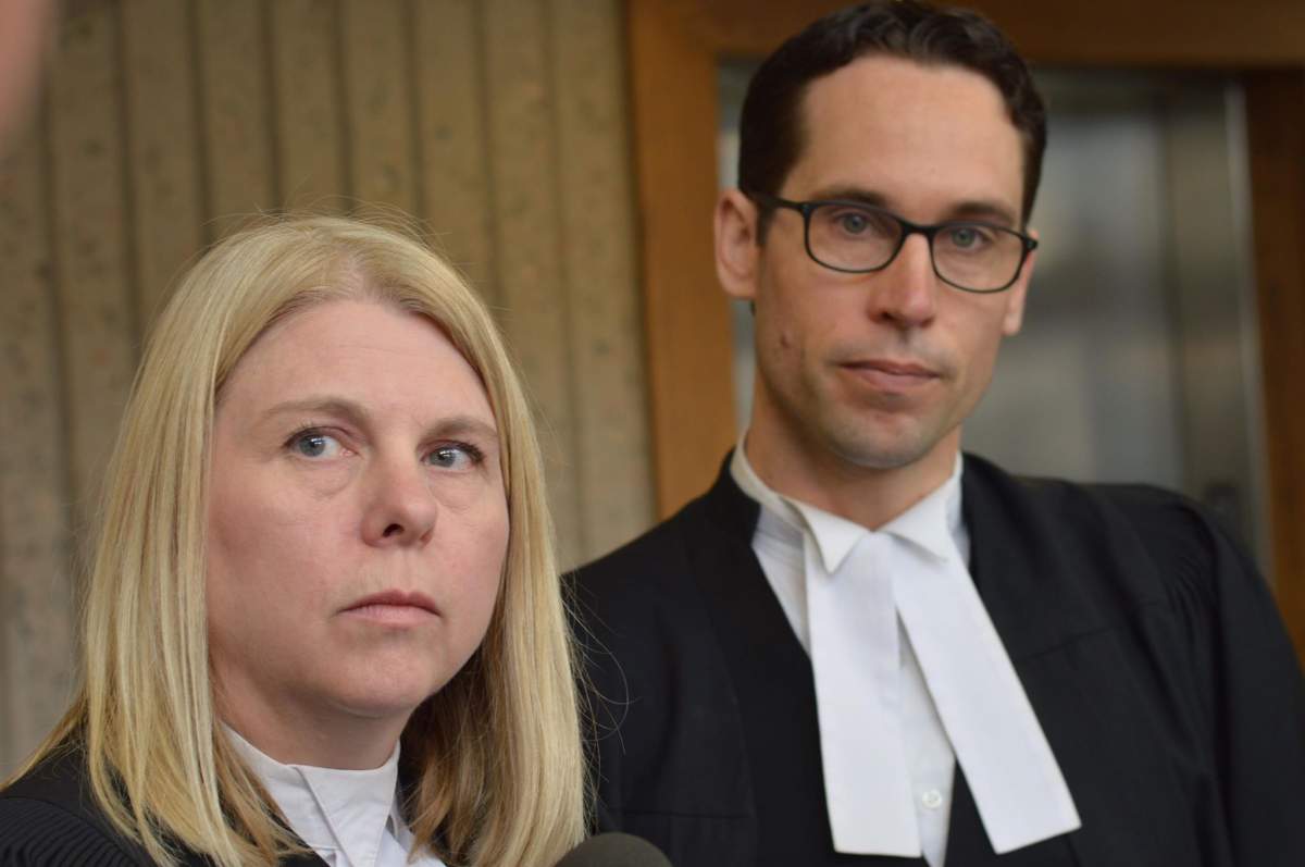Crown prosecutors Shauna MacDonald and Mark Heerema speak to media after the sentencing of Lindsay Souvannarath.