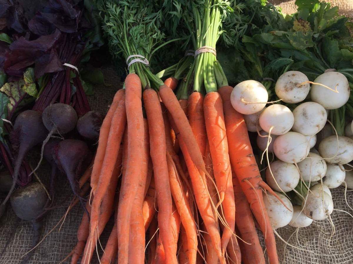 Farmers' Market sets up shop outside.