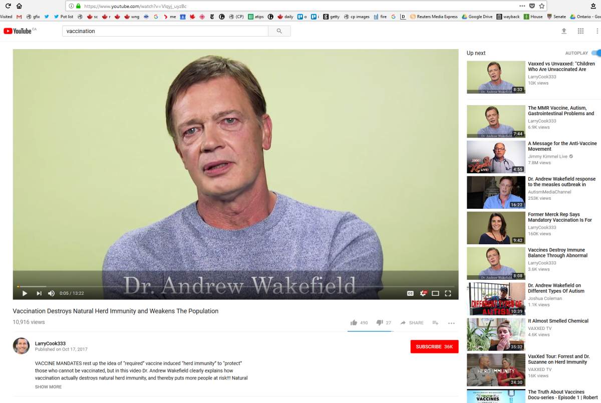 I created an anti-vax filter bubble for myself on YouTube (It was a bit too easy) - image