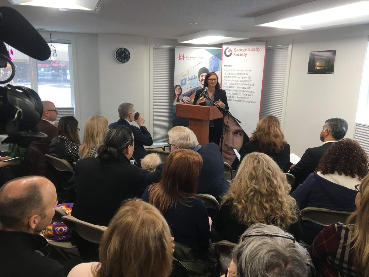 Homeward Trust Edmonton holds a grand opening for Balwin Place, Tuesday, April 17, 2018. 