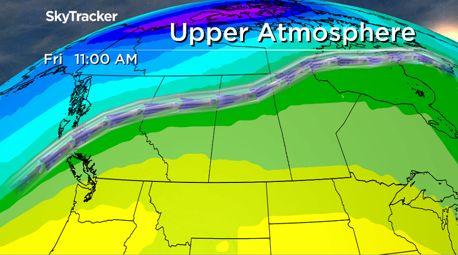 Big upper ridge builds back in the heat for the rest of the week and into the weekend.
