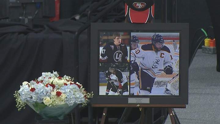 Brock Hirsche's celebration of life in Lethbridge, Alberta Friday, April 13, 2018.