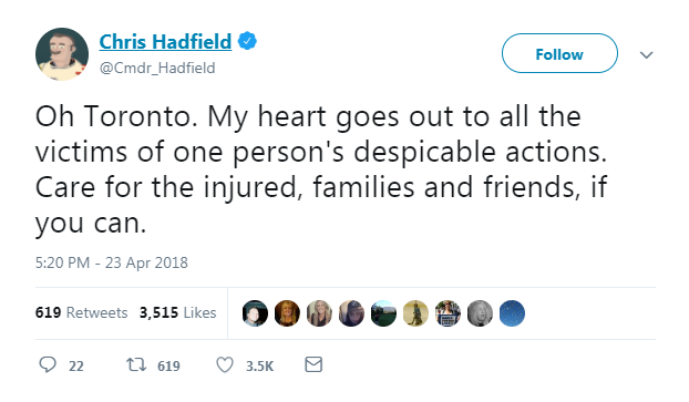 Canadian celebrities react to Toronto van attack - image