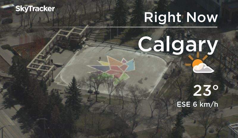 By Saturday at noon, Calgary's temperature at the airport sat at 23C.