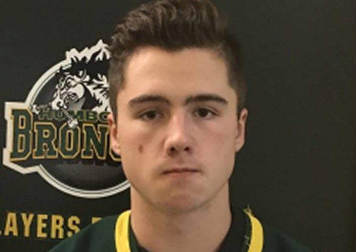 Humboldt Broncos right winger Evan Thomas is shown in this undated team photo.