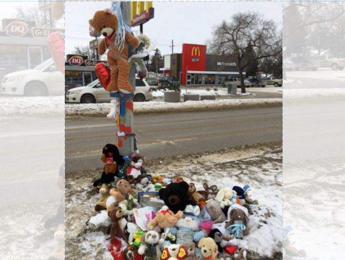 A memorial was set up to remember 8-year-old Surafiel Musse Tesfamariam who was killed while using a crosswalk on his way to school.