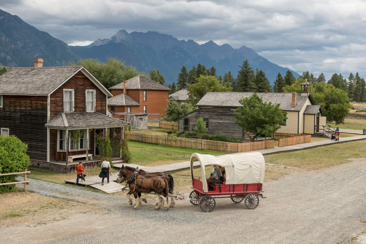 Fort Steele heritage town and Mt Fisher near Cranbrook, B.C.
