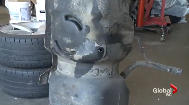 A tapped fuel tank.