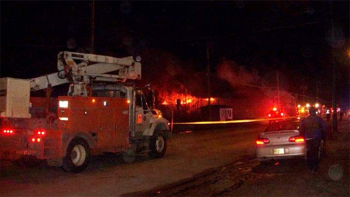 The North West Company said its grocery store in La Loche, Sask., burned down Tuesday night after closing.