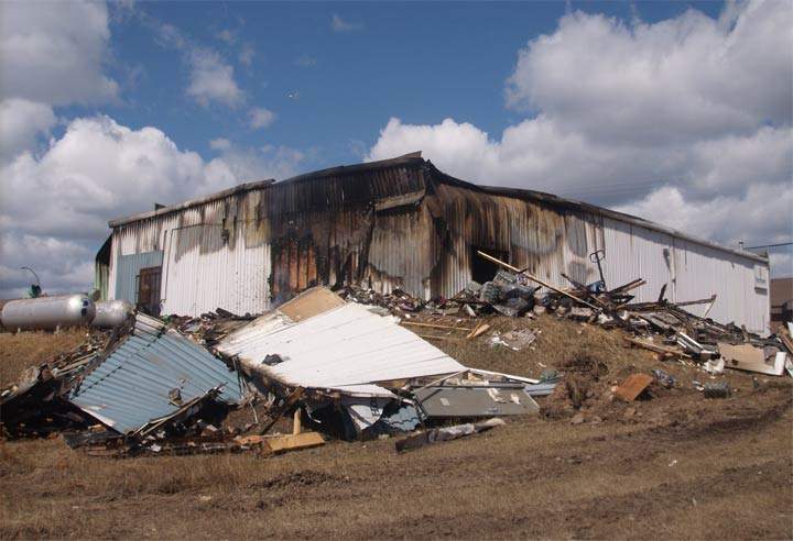 The North West Company said its grocery store in La Loche, Sask., burned down Tuesday night after closing.