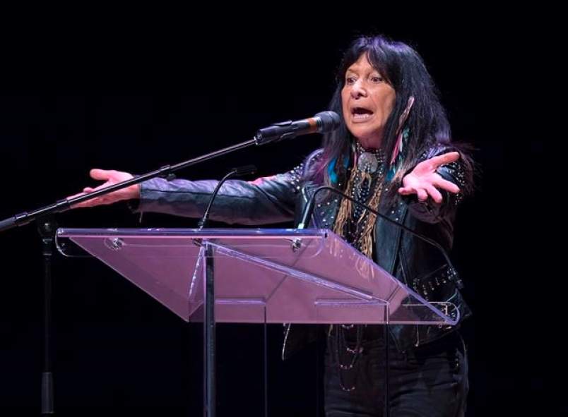 Buffy Saint-Marie was presented with an
honorary doctorate degree from Dalhousie University on Tuesday, April 17.
