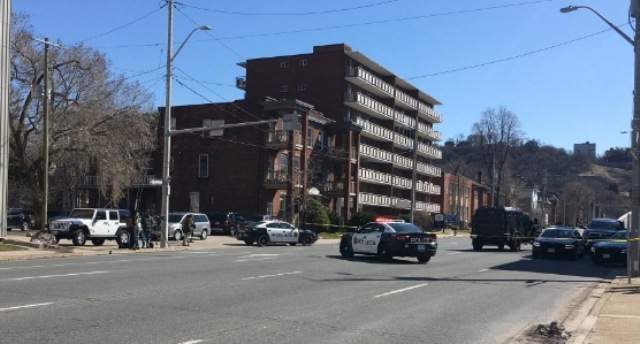 A standoff in Central Hamilton has ended without incident.