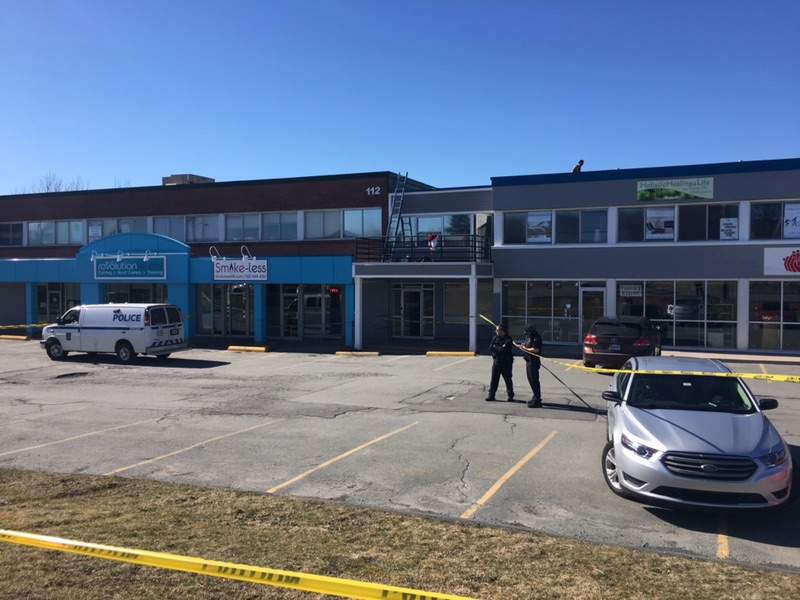 Halifax Regional Police say a man was shot inside a business on Woodlawn Road.