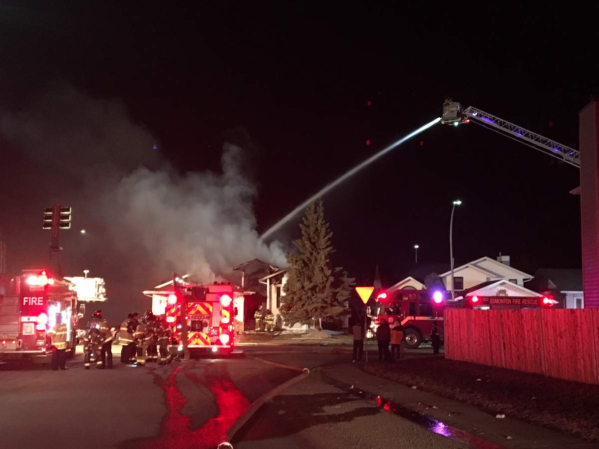 A home at 4028 22 Ave. in southeast Edmonton’s Mill Woods area was gutted by fire early Thursday morning. April 19, 2018.